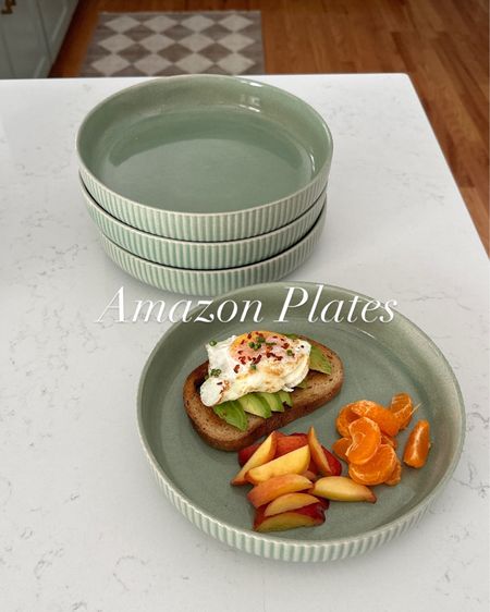 I love finding cute plates for my kitchen! These ribbed sage green plates match my kitchen cabinet perfectly! Affordable kitchen decor and dishes are hard to find, but these budget friendly amazon plates are so cute!

#LTKHome
