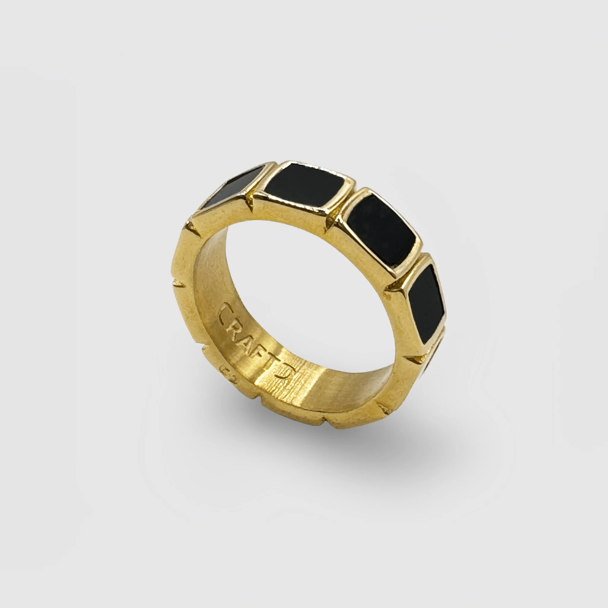 Stone Band Ring (Gold) | Craftd London (US)