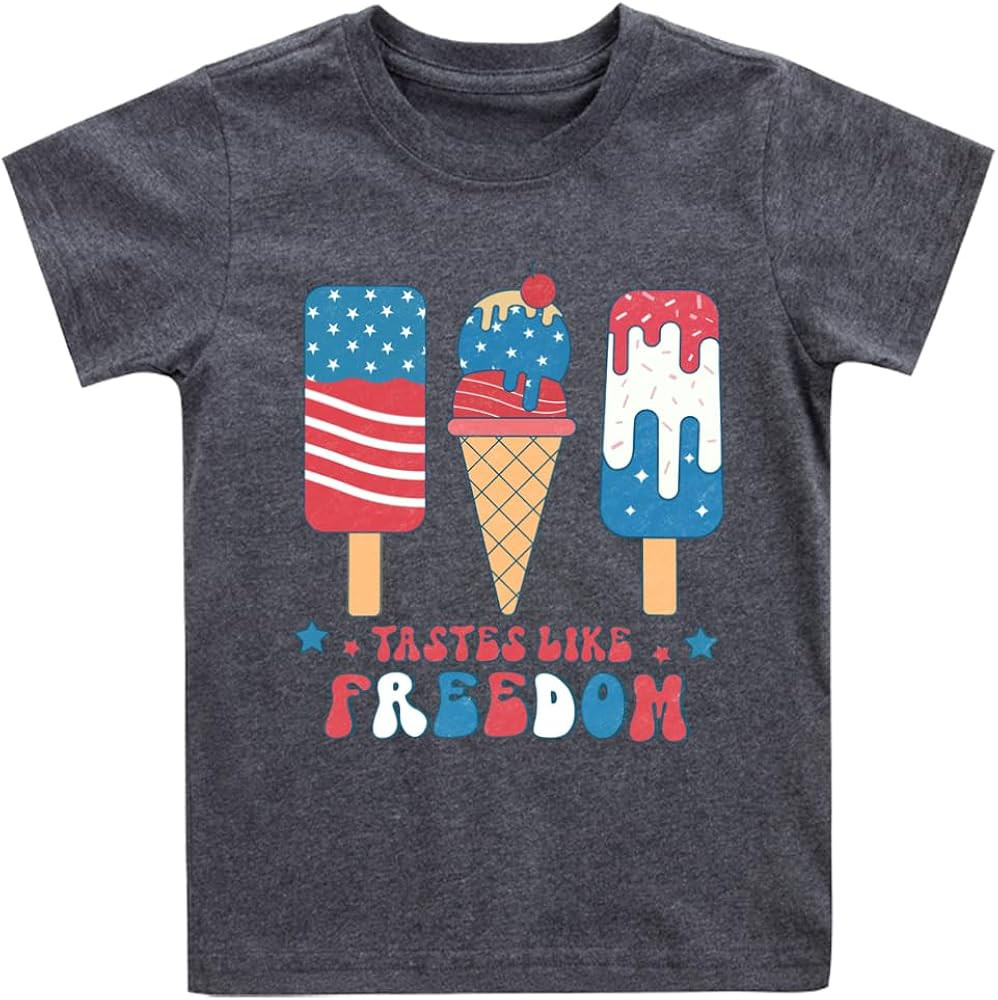 Boys 4th of July Shirt American Flag T-Shirts for Kids Toddler Patriotic Tee Tops Girls Independe... | Amazon (US)