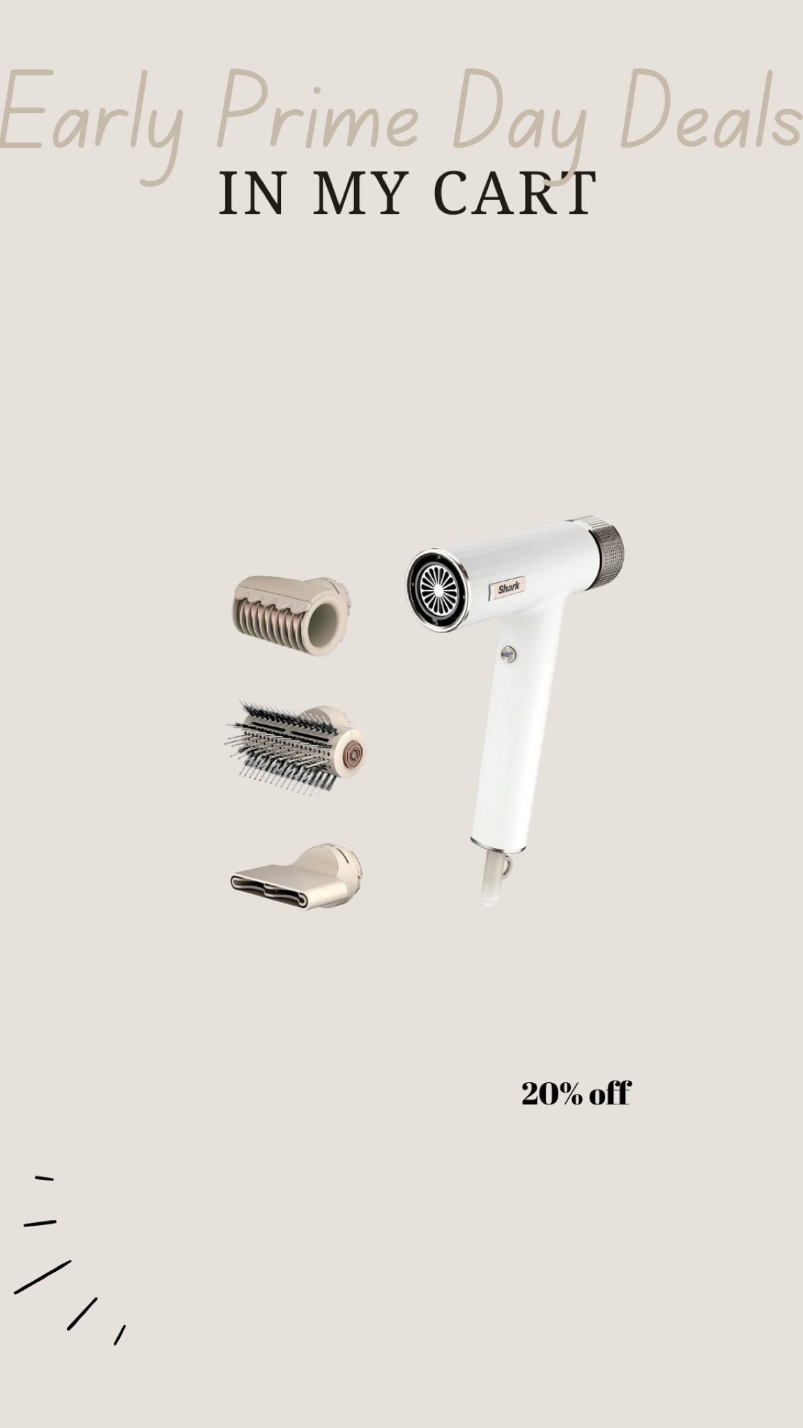 Shark HD331 SpeedStyle RapidGloss Finisher and High-Velocity Dryer with IQ Speed Styling and Drying Suite, Lightweight, Ionic, No Heat Damage, Best for Straight and Wavy Hair, Silk
Amazon early prime deal 

#LTKBeauty #LTKSummerSales #LTKSaleAlert