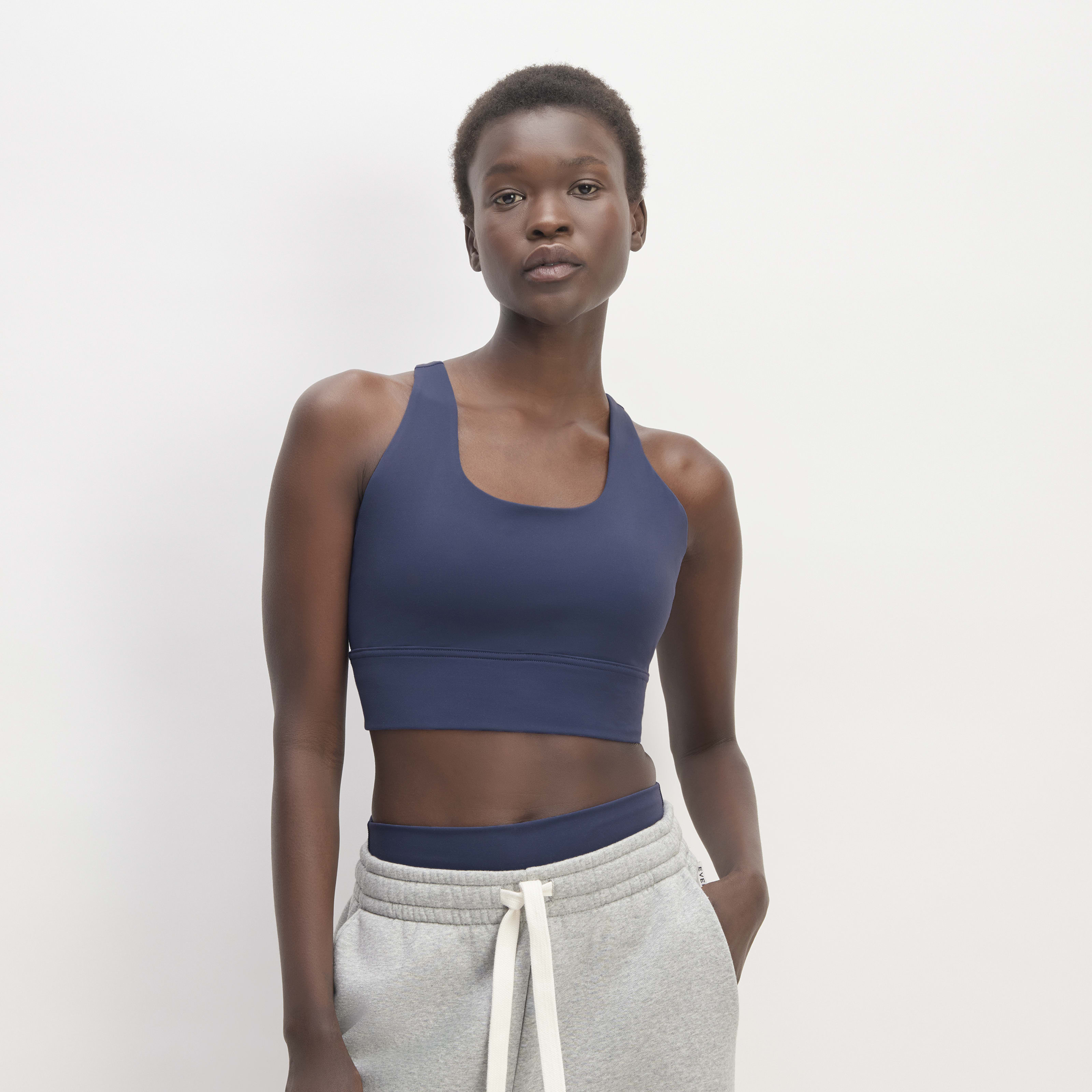 Perform Longline Bra by Everlane in Ocean Blue, Size XXS | Everlane