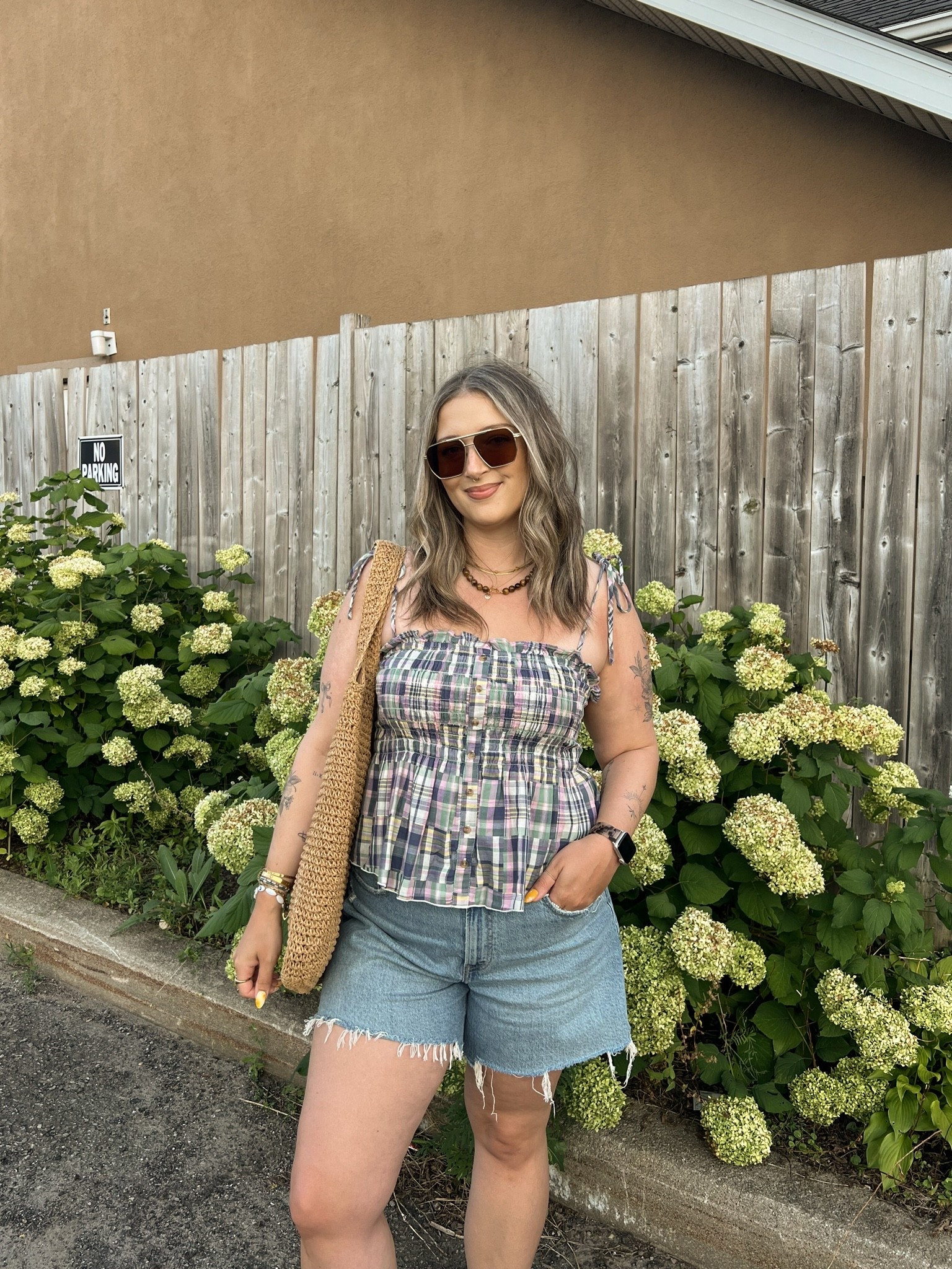 Simple summer outfit! Wearing L in the plaid tank top, currently 60% off! Sized up to 32 in the denim shorts for a loose fit. I’m a 9.5-10 shoe and wear a 10 in the crocs sandals, Canadian crocs link under “similar products”

#LTKsale #LTKmidsize #LTKstyletip