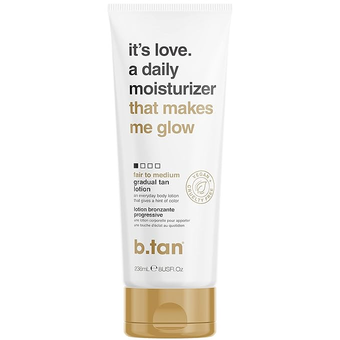 b.tan Tanning Lotion Self Tanner | It's Love - a Lightweight, Daily Moisturizing Body Lotion That... | Amazon (US)