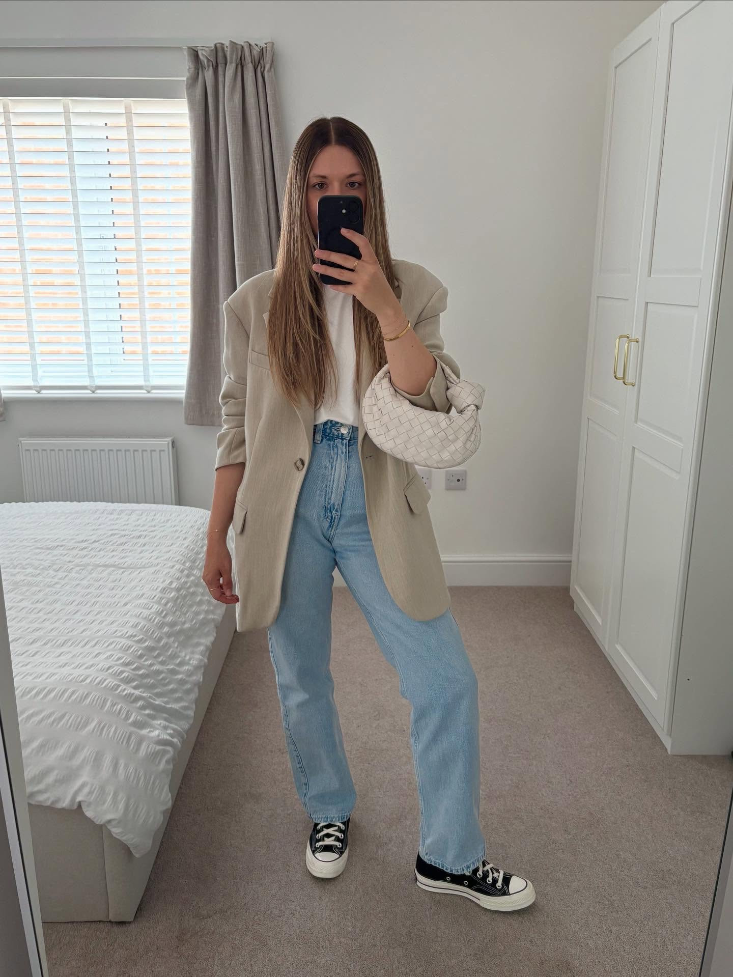 My wardrobe staples 🤍

Blazer @hm 
T-shirt @topshop 
Jeans @weekdayofficial 
Trainers @converse 70s 
Bag @newbottega 

#fashioninspo #inspodaily #outfitdaily #dailyfashion #daily_style_fashion #outfitinspiration #outfitpost #outfitoftheday #ootd #ootdfashion #ootdinspiration #outfitblogger #minimalstyle #minimalistfashion #postpartumoutfits #hmxme #topshop #inweekday #converse70s #bottega

#LTKuk #LTKsummer #LTKstyletip