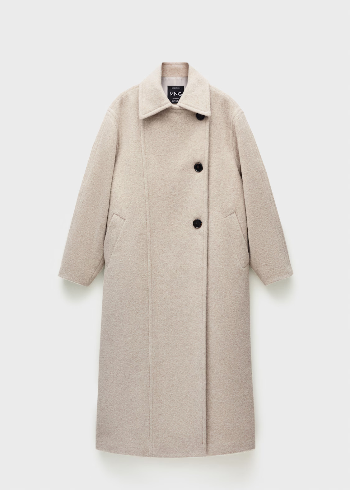 Double-breasted wool coat | MANGO (UK)
