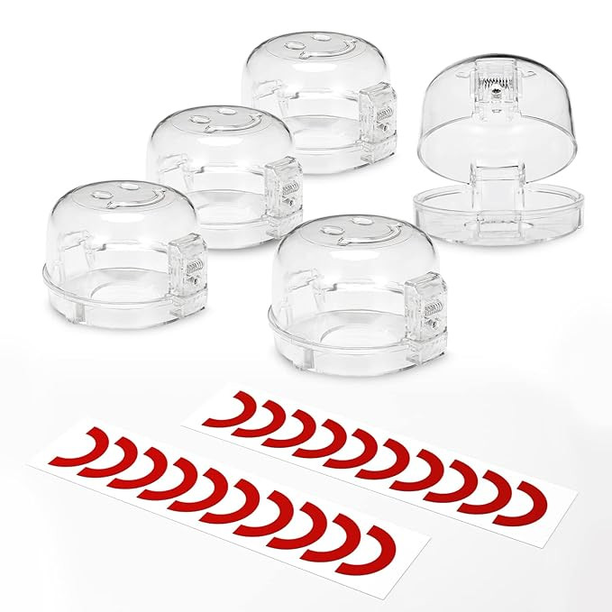 Stove Knob Covers for Child Safety 5 Packs Babepai Upgraded Double-Key Design Universal Size Baby... | Amazon (US)