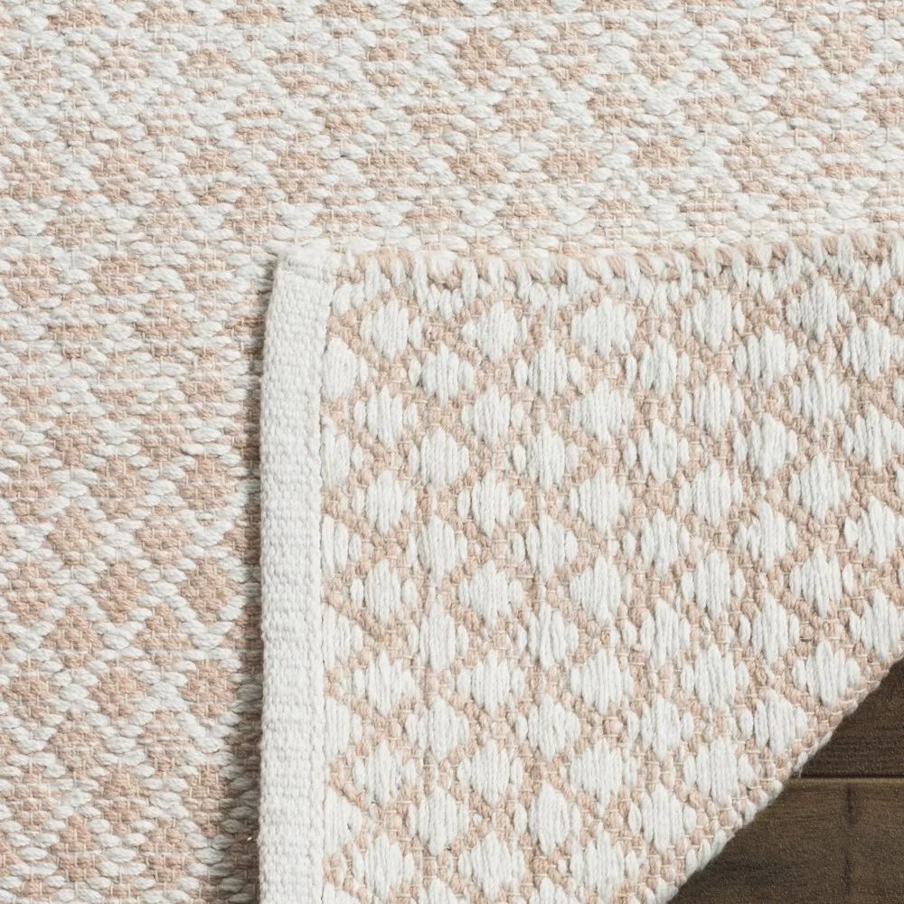 Alannah Geometric Hand-Woven Flatweave Cotton Beige/Ivory Area Rug | Wayfair Professional