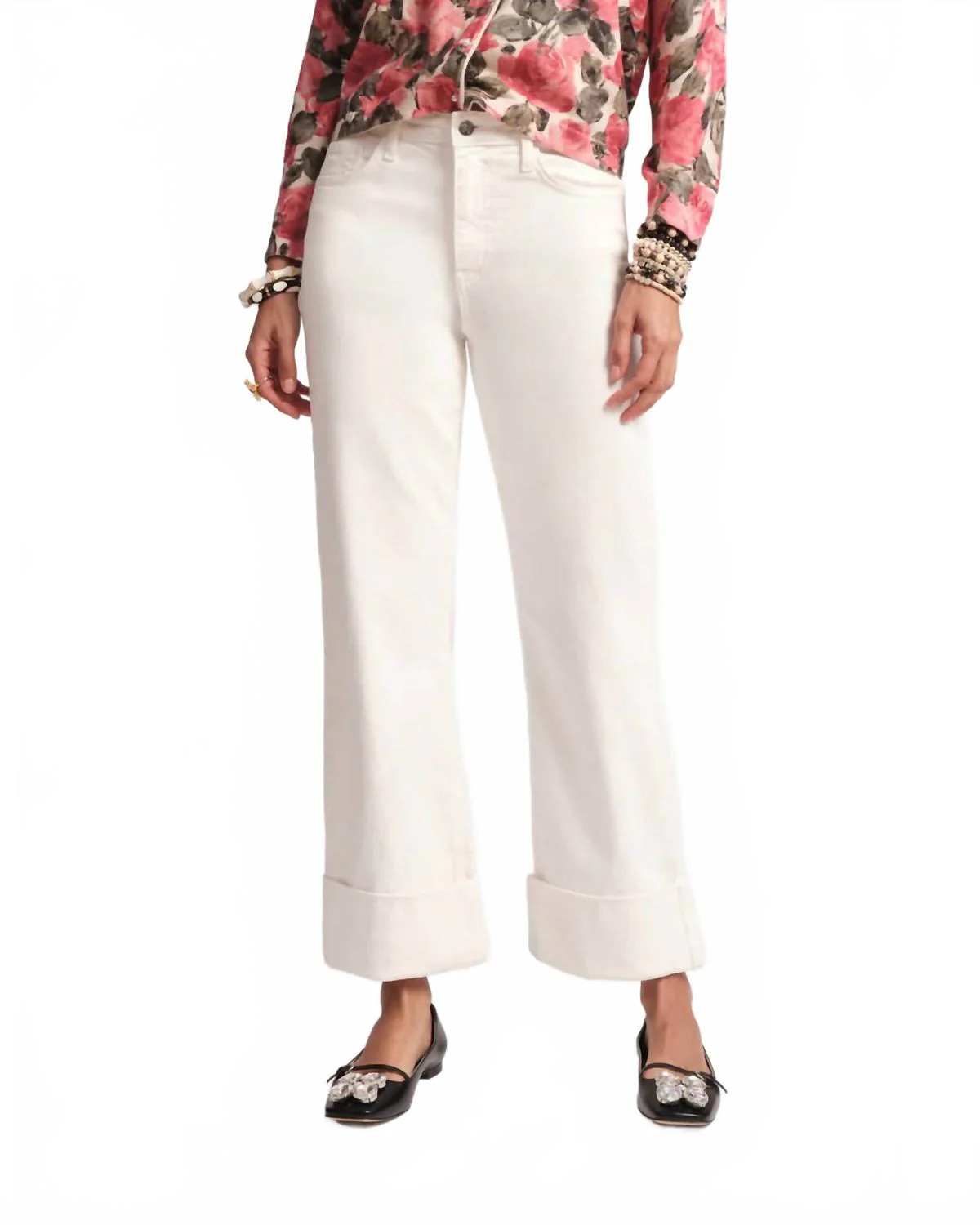 Women's Smarty Cuffed Jean In White | Shop Simon