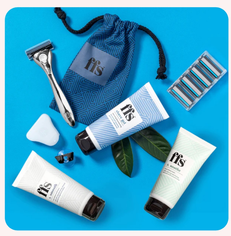 The Full Shebang kit from the award winning FFS (friction free shaving) brand 

Introducing the ultimate shaving experience, everything you need for silky smooth skin neatly packaged in one box. Our 3-step shave system contains ingredients known to fight blocked pores, reduce irritation and hydrate your skin. Our weighted reusable handle and long-lasting blades ensure an effortless glide for the smoothest shave 

Add engraving for FREE
Luxury Chrome Handle with Black Grip  Free handle engraving of up to 12 characters  4 Super Sharp Blades  Pre-Shave Scrub (100ml)  Shave Gel (100ml)  Post-Shave Balm (100ml)  Clamshell Protector  Travel Pouch  Shower Holder

#LTKstyletip #LTKmens #LTKGiftGuide