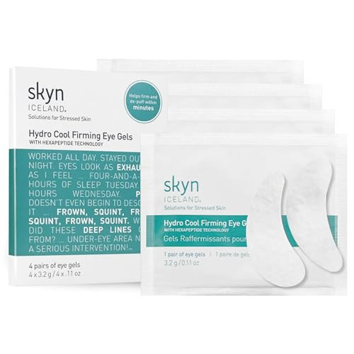 skyn ICELAND Hydro Cool Firming Under Eye Patches. Eye Gel Mask to Firm And Reduce Wrinkles, Fine Lines, Dark Circles, Puffy Eyes & Bags, 4 Pairs | Amazon (US)