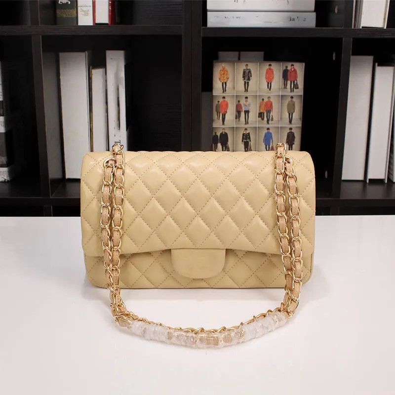 Classic Double Flap Caviar Leather Bags Calfskin Genuine Quilted Matelasse Gold Hardware Crossbod... | DHGate