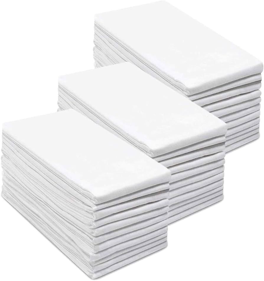 Simpli-Magic 79374 Flour Sack Kitchen Towels, Pack of 14, White | Amazon (US)