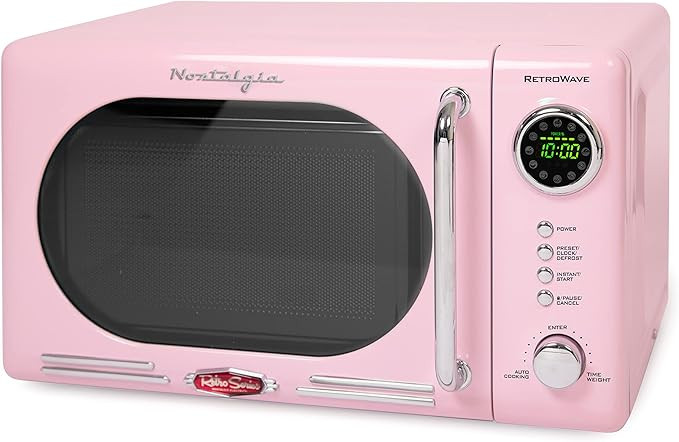 Nostalgia Retro Compact Countertop Microwave Oven, 0.7 Cu. Ft. 700-Watts with LED Digital Display... | Amazon (US)