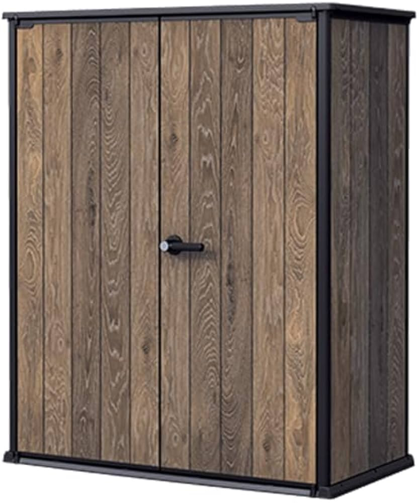 Signature Collection Vertical Outdoor Storage Shed, Weather-Resistant Resin Storage Cabinet with ... | Amazon (US)