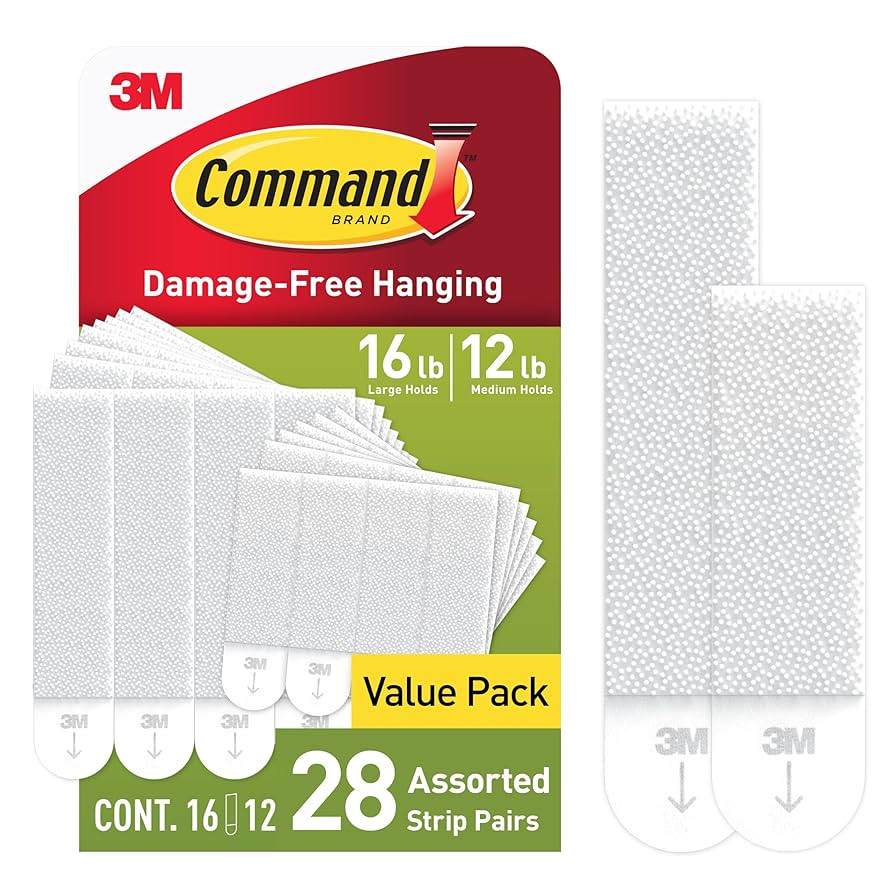 Command 15 lb & 10 lb Large and Medium Picture Hanging Strips 28 Assorted Pairs (56 Command Strip... | Amazon (US)