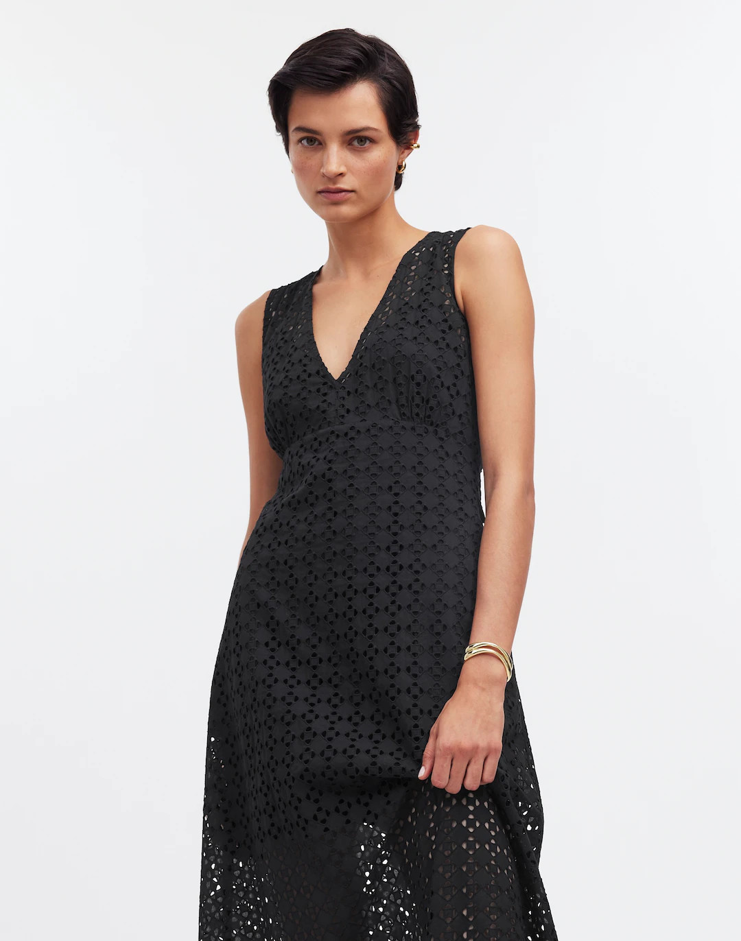 Eyelet V-Neck Maxi Dress | Madewell
