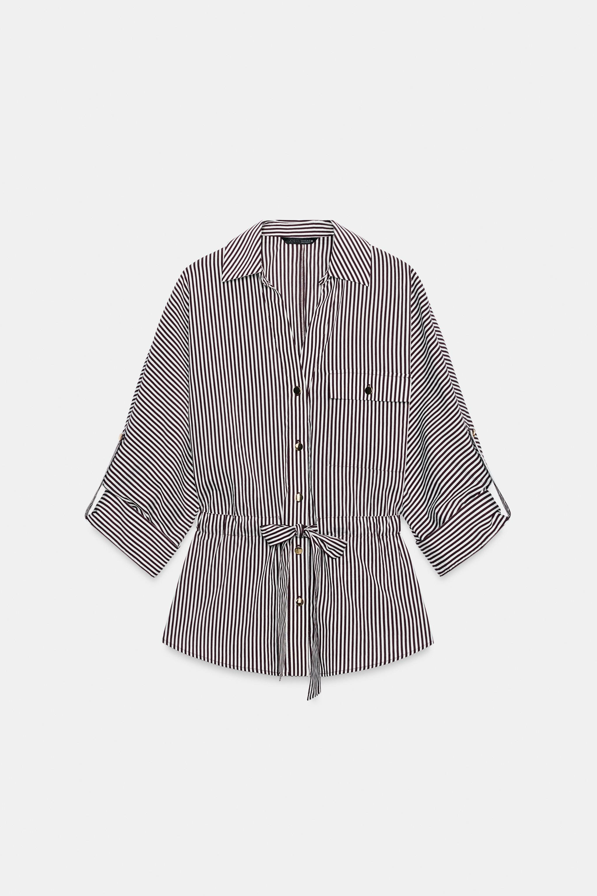 STRIPED SAFARI SHIRT | Zara US