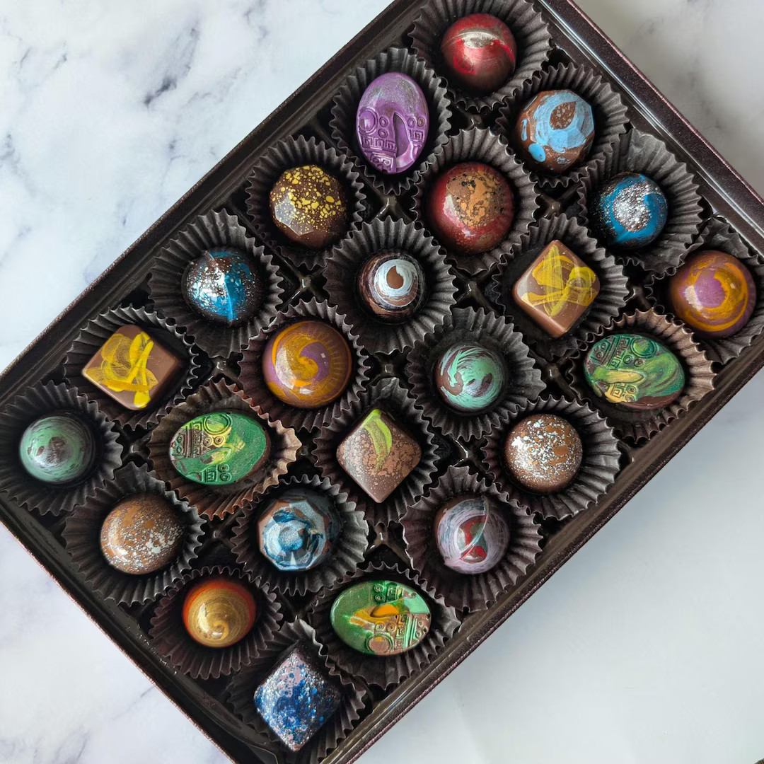 Winter Truffle Gift Set - Chocolate Bon Bons, Hostess Gift, Housewarming, Birthday, Christmas Pre... | Etsy (US)