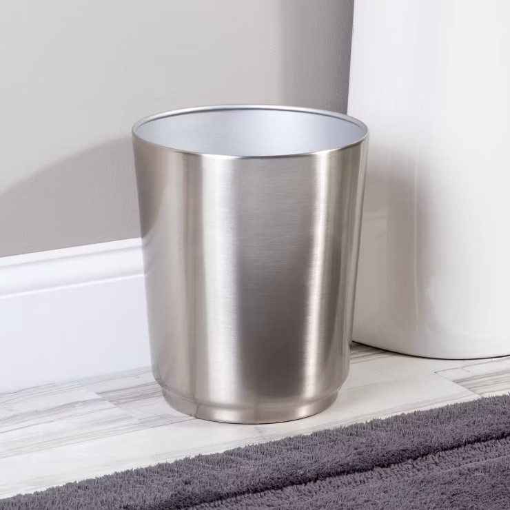 Austin Waste Can Matte Silver - iDESIGN | Target