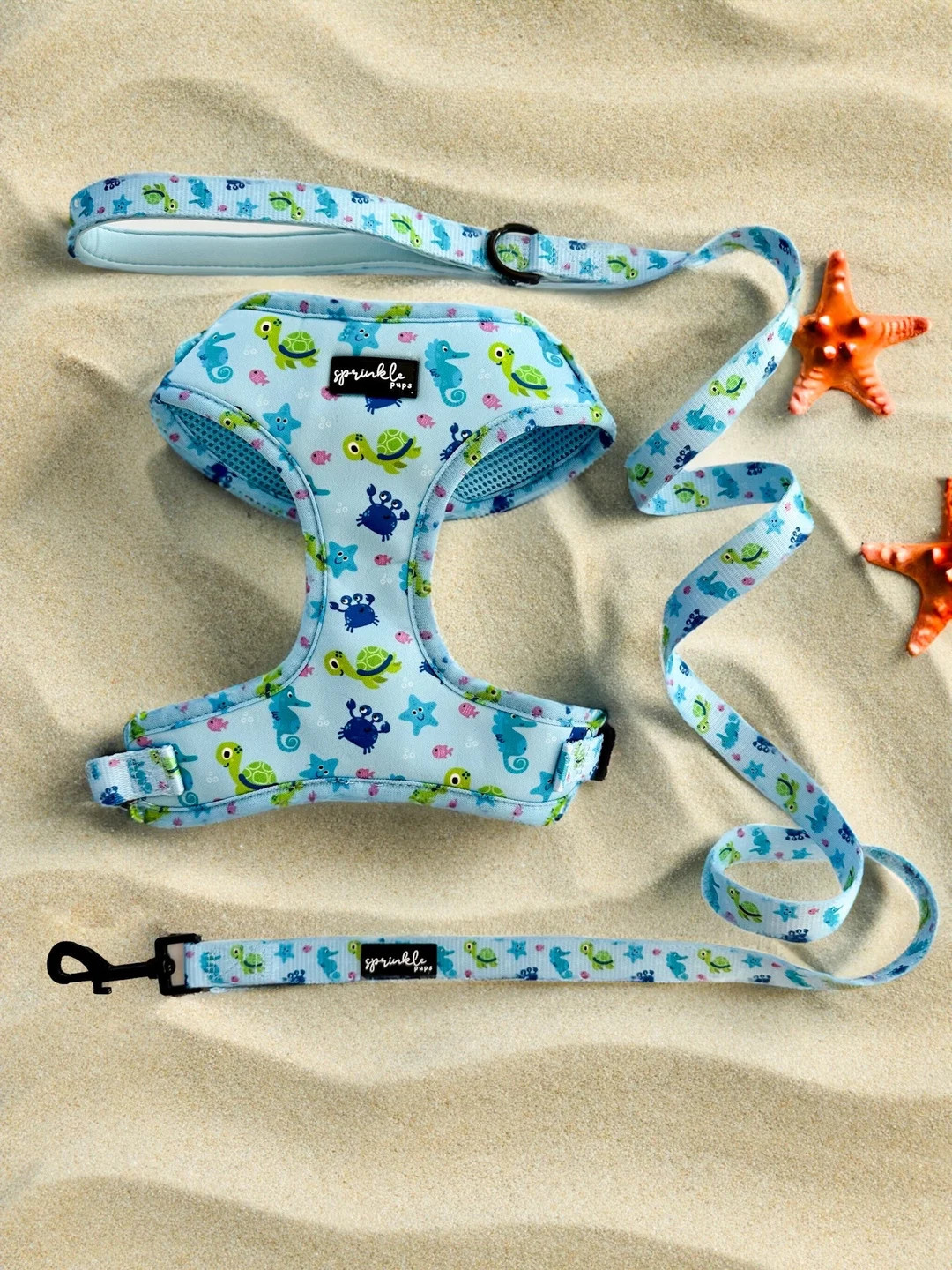 Adjustable Dog Harness and Leash Set Under the Sea Modern, Stylish, Cute Designs - Etsy | Etsy (US)