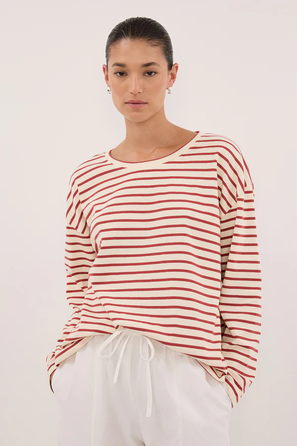 NOLA SAHARA STRIPE LONG SLEEVE TEE | DISSH