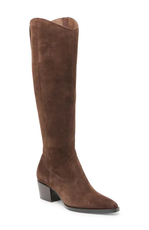 Dolce Vita Virona Water Resistant Boot in Dark Brown Suede H2O at Nordstrom, Size 10 | Nordstrom