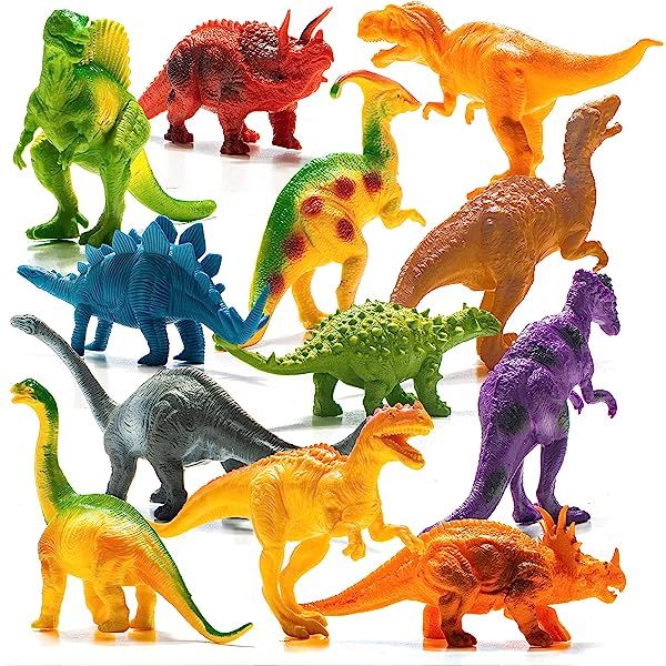 Yeonha Toys Dinosaur Figure, 7 Inch Jumbo Dinosaur Toy Playset(12 Pack), Safe Material Assorted Real | Amazon (US)