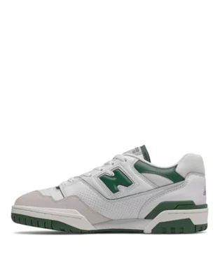 New Balance 550 trainers in white and green | ASOS (Global)