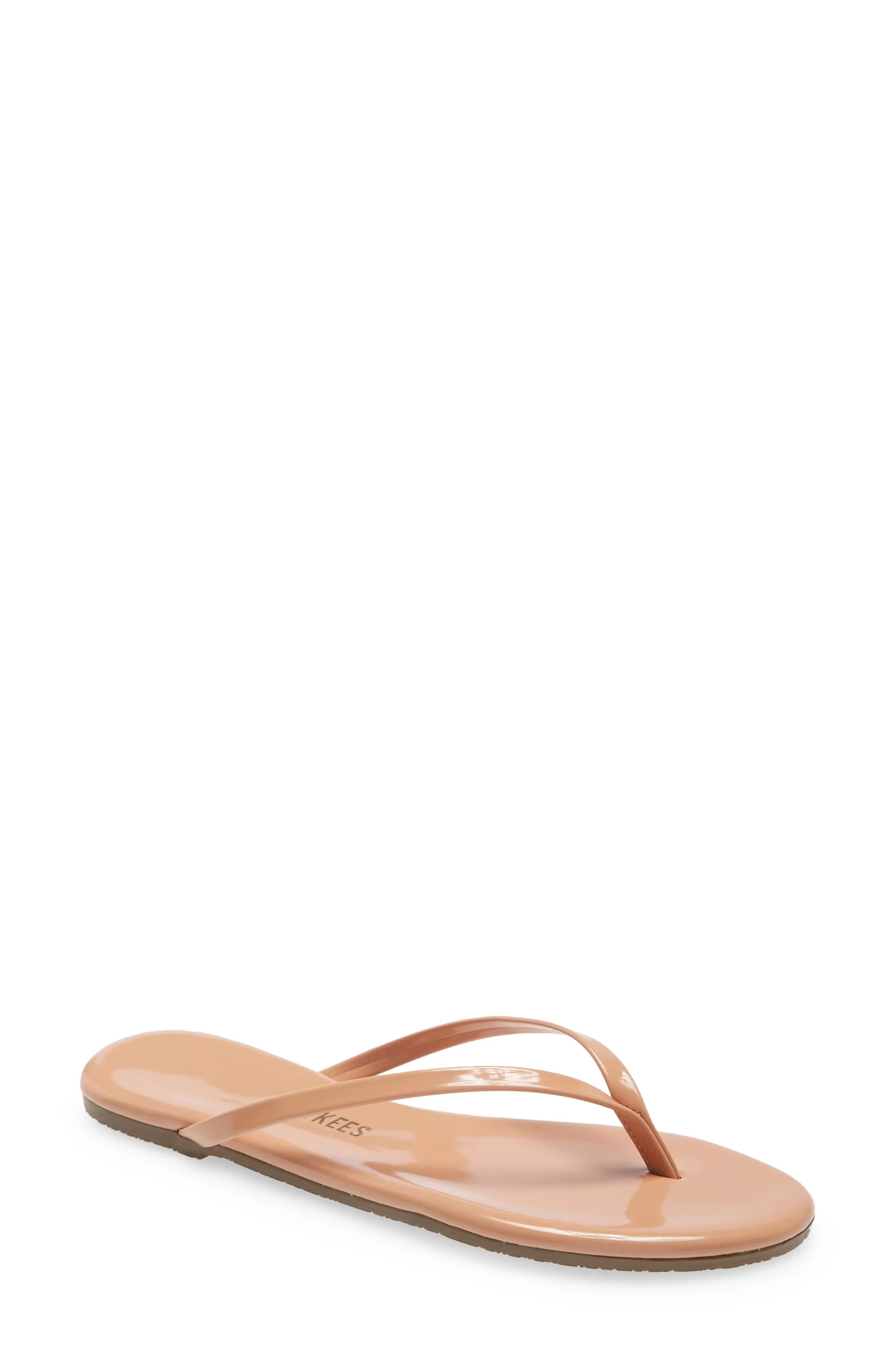 TKEES Foundations Gloss Flip Flop in Nude Beach at Nordstrom, Size 8 | Nordstrom