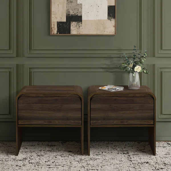 Hellwig 2-Piece Set - 2 End Tables In Walnut (Set of 2) | Wayfair North America