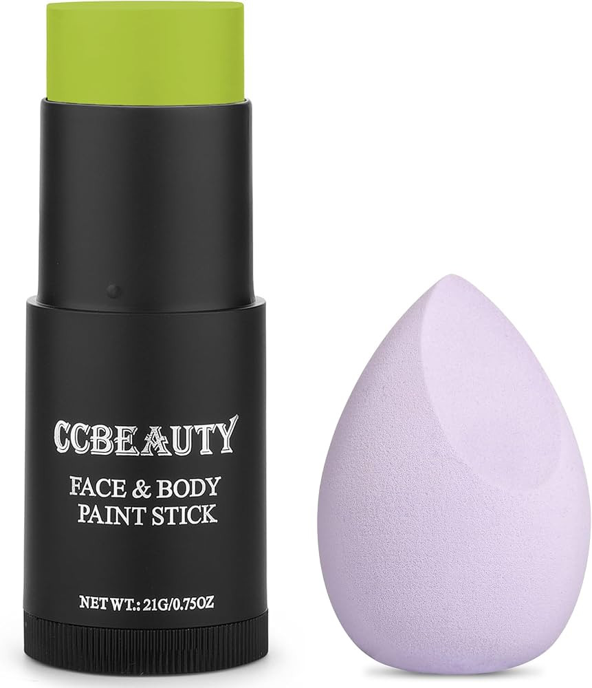CCbeauty Barra de pintura facial verde ogro, kit de pintura facial, pintura corporal profesional,... | Amazon (US)