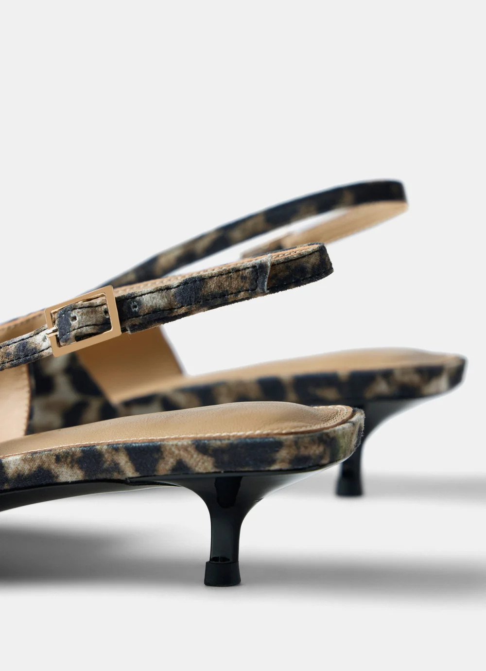 Lol Leopard Print Slingback Kitten Heels | Mint Velvet