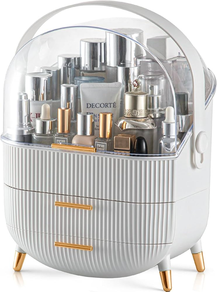 Makeup Organizer, skincare organizer for Vanity, bathroom storage and cosmetic display cases for ... | Amazon (US)