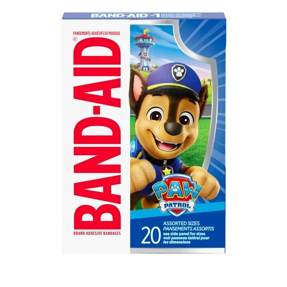 Band-Aid Brand Adhesive Bandages Featuring Nickelodeon Paw Patrol, Assorted Sizes, 20 Count | Walmart (US)