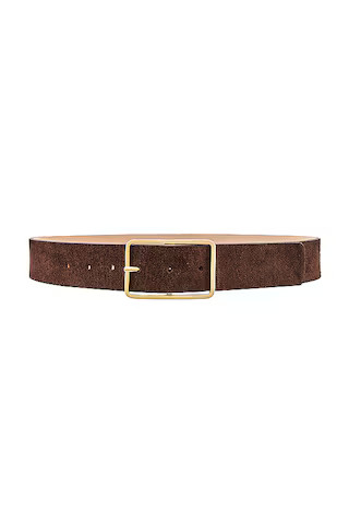 B-Low the Belt Milla Suede Belt in Chocolate & Gold from Revolve.com | Revolve Clothing (Global)