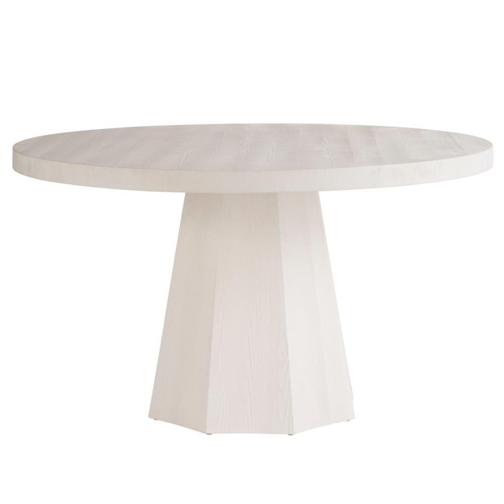 White Round Dining Table with Leaf Extension, Adjustable Levelers, Ideal as Round Kitchen or Dini... | Amazon (US)