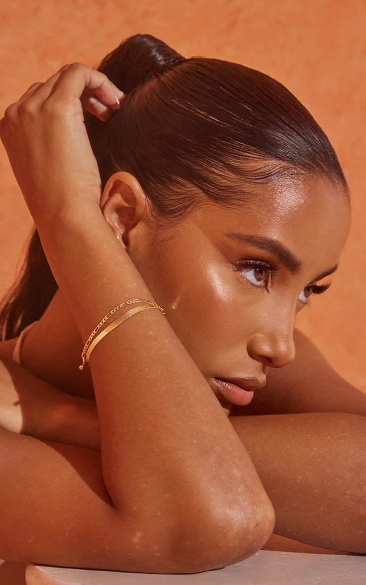 Real Gold Plated Snake & T Bar Multi Bracelet | Pretty Little Thing (Australia & New Zealand)