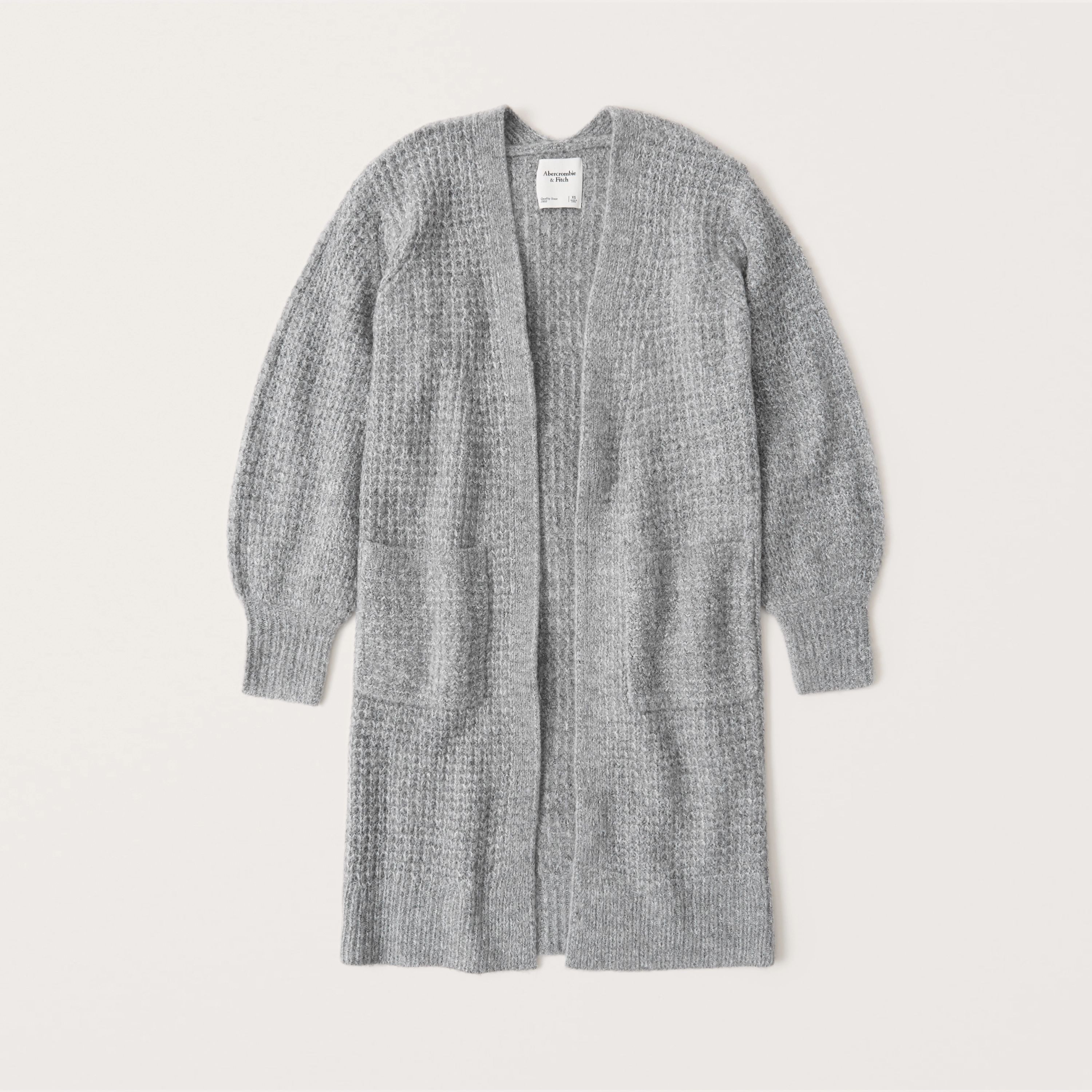Waffle Stitch Duster Cardigan | Abercrombie & Fitch (US)