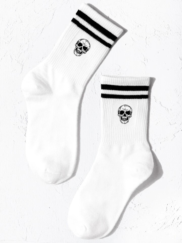 Skeleton Graphic Crew Socks | SHEIN