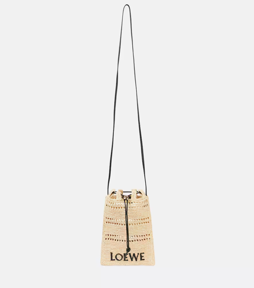 Loewe Paula's Ibiza raffia pouch with strap | Mytheresa (US/CA)