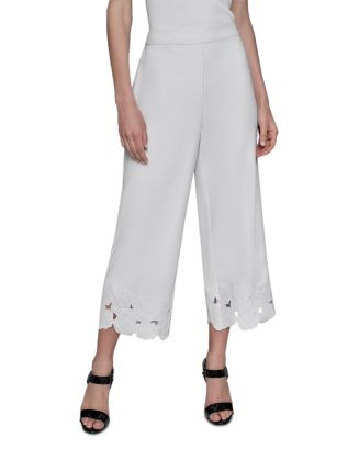 KARL LAGERFELD PARIS Flora Cut Out Cropped Pants | Bloomingdale's Women | Bloomingdale's (AU)