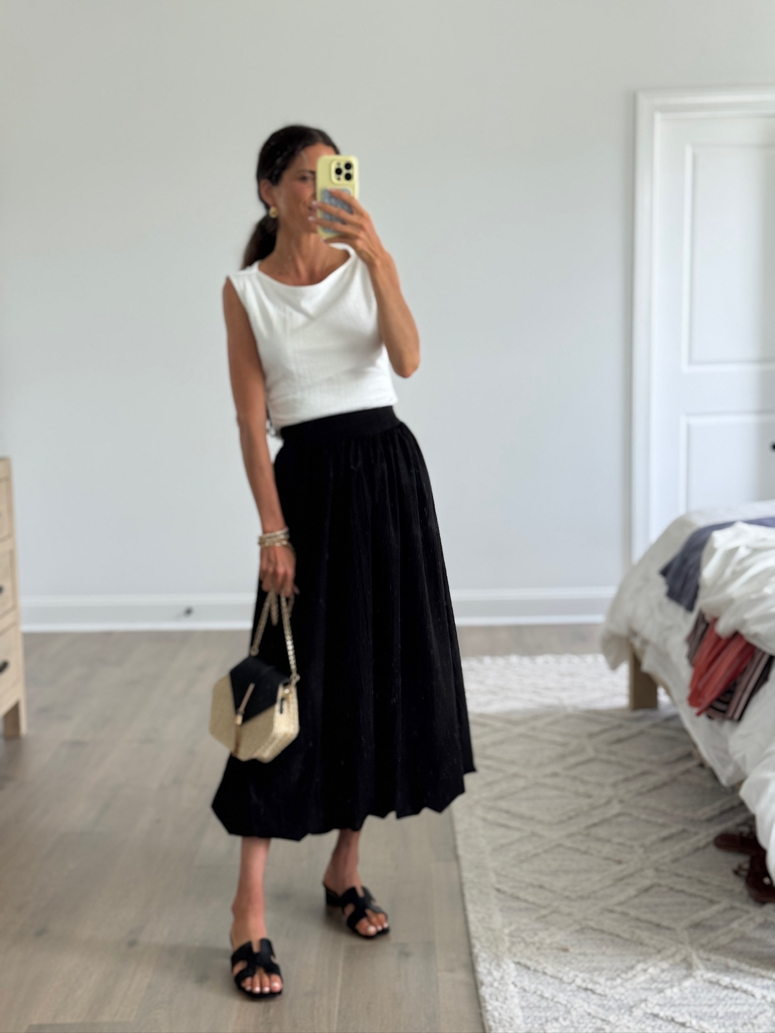 The skirt trend I’m fully embracing this season. A flattering midi length, easy silhouette, and endless styling options make this one of my most-worn pieces lately.

#LTKSeasonal #LTKmomlife #LTKgrwm