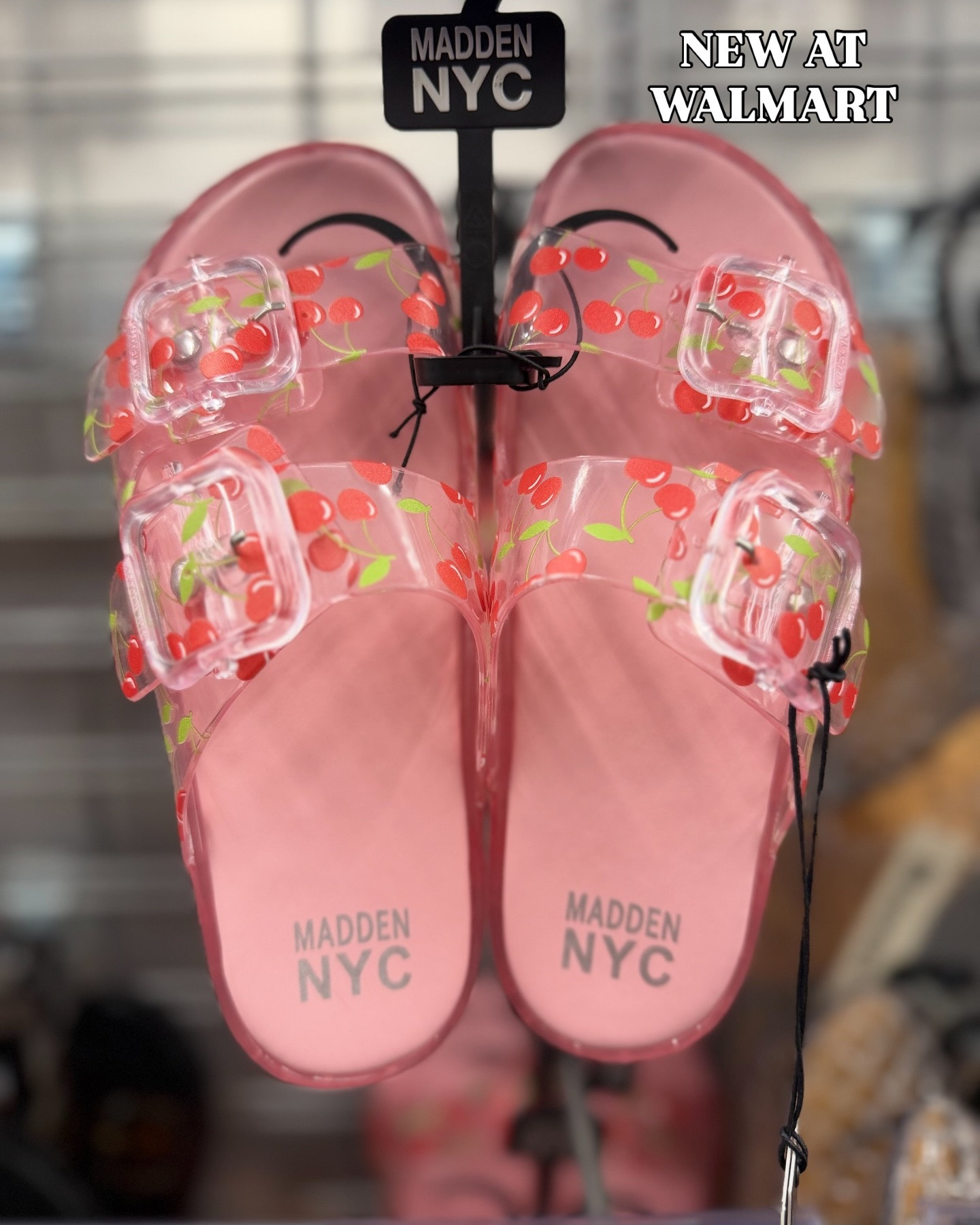 Have you seen the new jelly sandals at Walmart?!💙 @walmart loving the cherries!🍒 #walmartfinds #walmartfashion #jellysandals