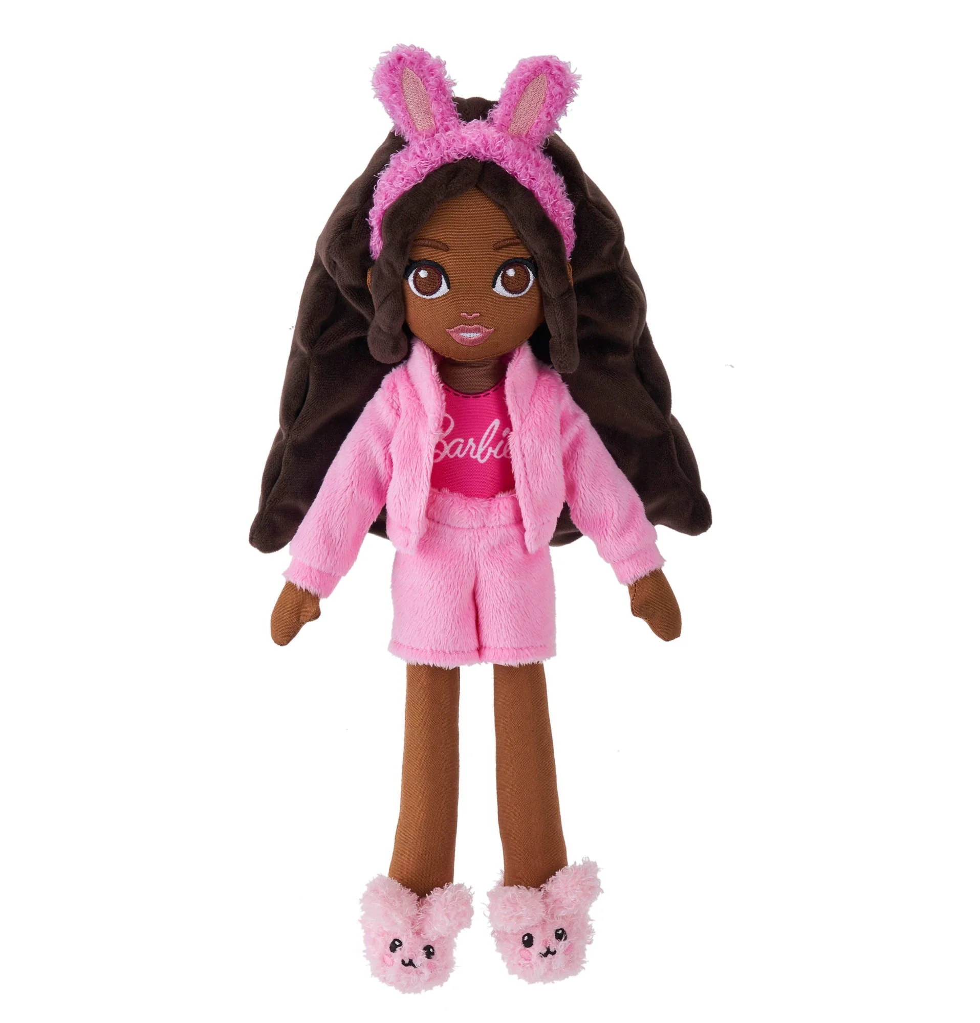 Sweet Dreams Barbie “Brooklyn” Plush Soft Doll, 13.5-inch in Bedtime Outfit with Bunny Slippe... | Walmart (US)