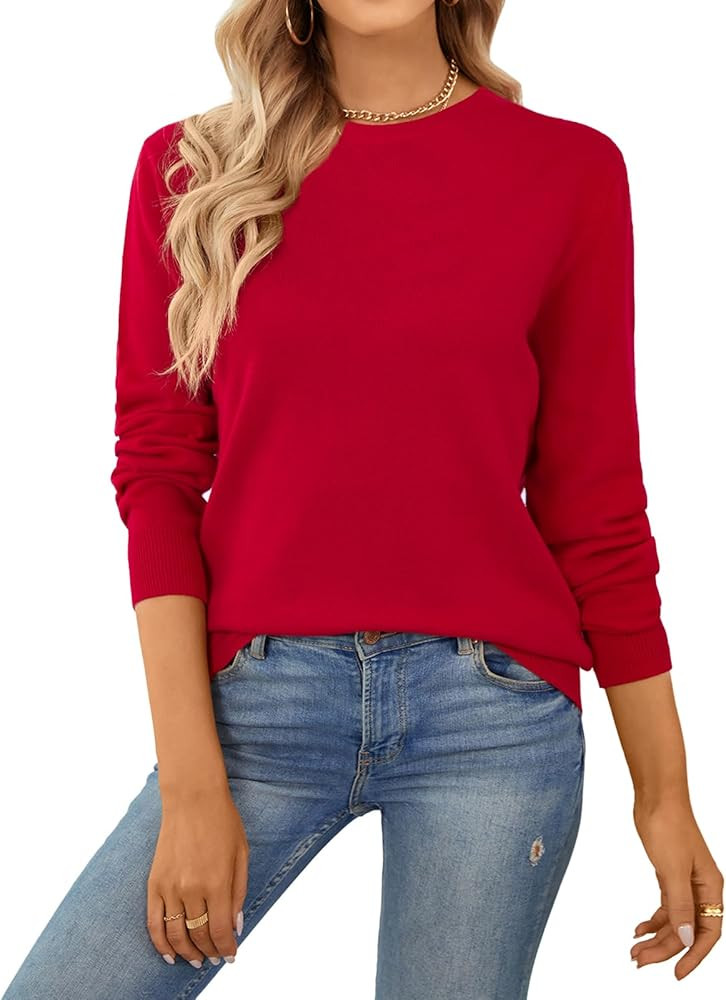 QUALFORT Women's Sweater 100% Cotton Soft Knit Pullover Sweaters | Amazon (CA)