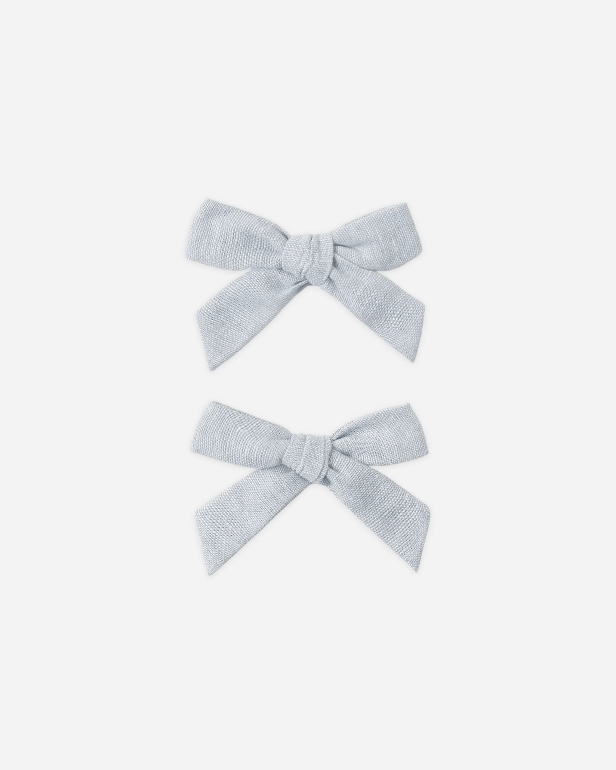 Bows, Set Of 2 Heathered Light Blue | Rylee + Cru