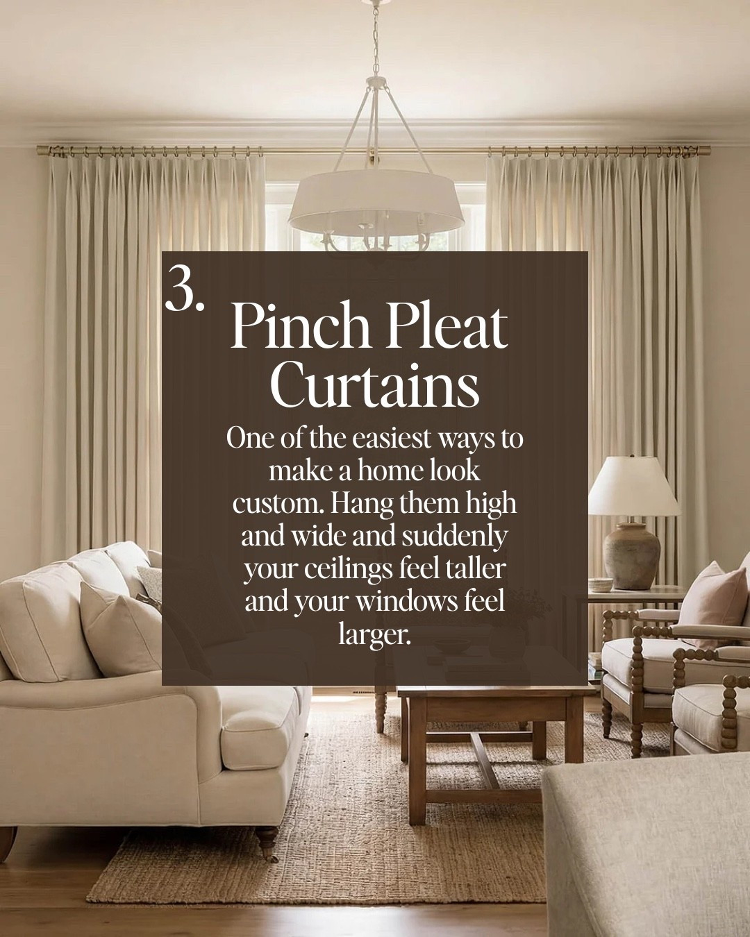 Pinch pleat curtains!