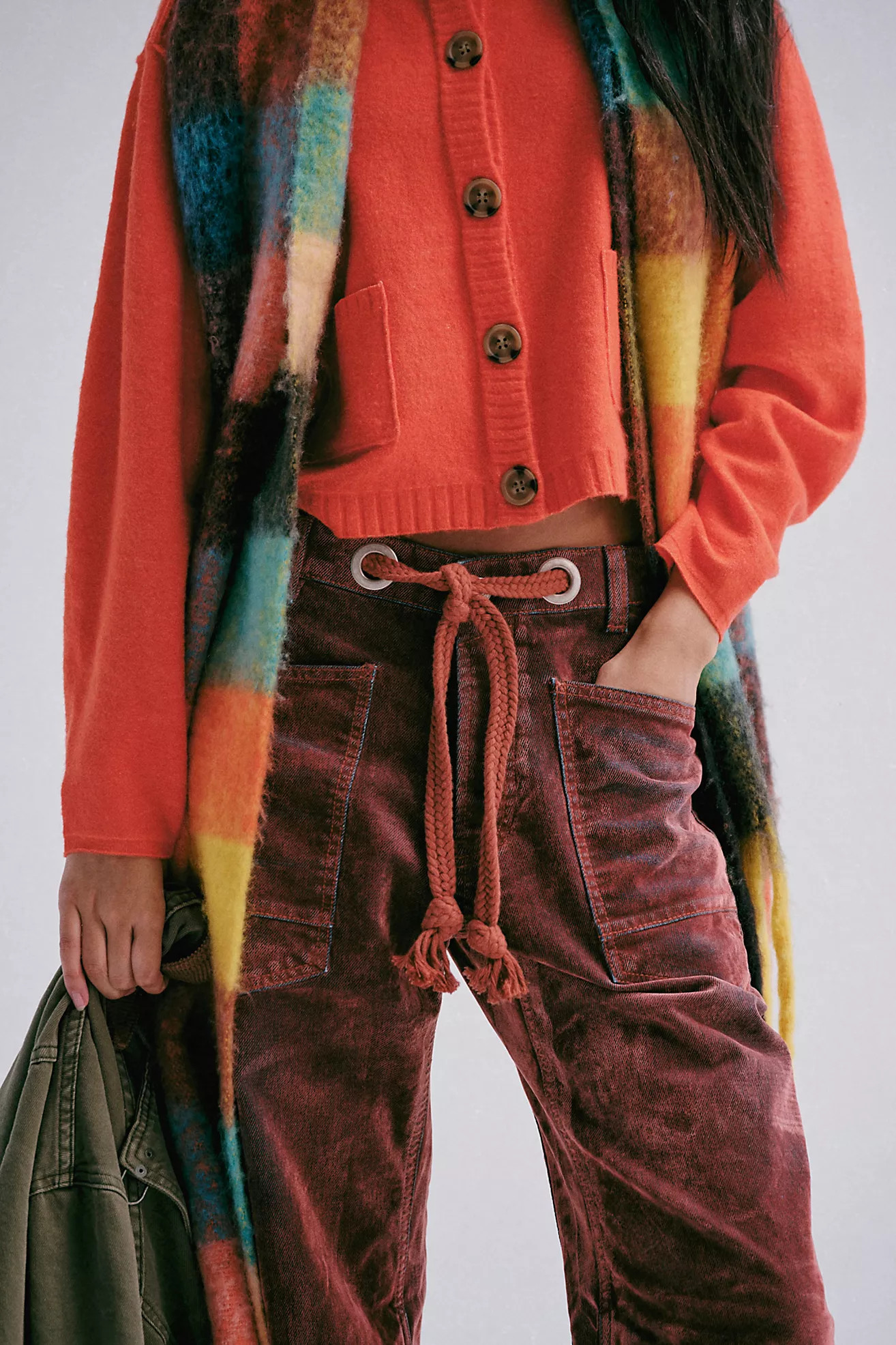 We The Free Moxie Flocked Pull-On Barrel Jeans | Free People (Global - UK&FR Excluded)