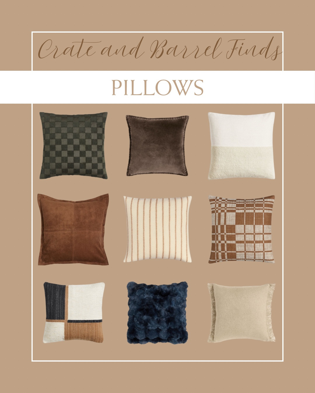 Refresh your home with Crate & Barrel pillows—from textured neutrals to bold patterns, these high-quality accents add cozy comfort and modern style to any space.
#CrateAndBarrel #LTKHome #PillowDecor #ModernHome #CozyLiving #NeutralDecor #HomeStyling #LivingRoomInspo #BedroomInspo #AccentPillows

#LTKFindsUnder100 #LTKSeasonal #LTKHome