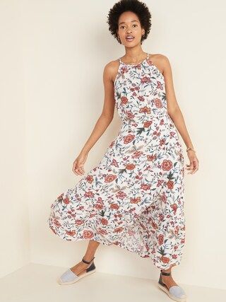 Waist-Defined Braided-Strap Maxi Sundress for Women | Old Navy (US)